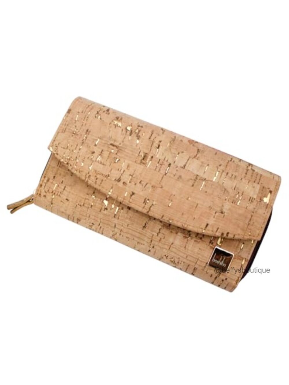 Natural Cork Wallet Large Capacity Smart Phone Clutch Purse for Women